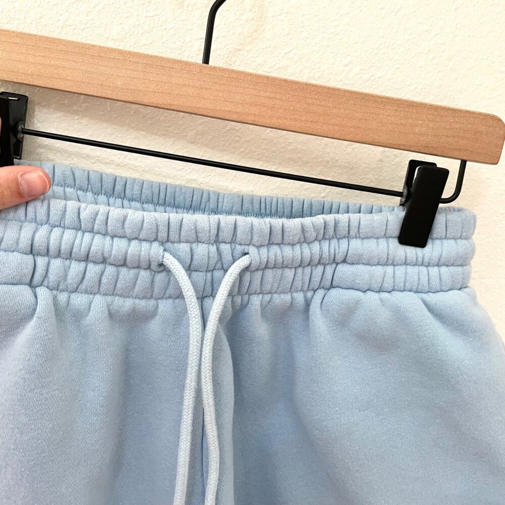 White Fox Blue Lounge Shorts Size S Comfy Heavy Knit - Picture 4 of 10